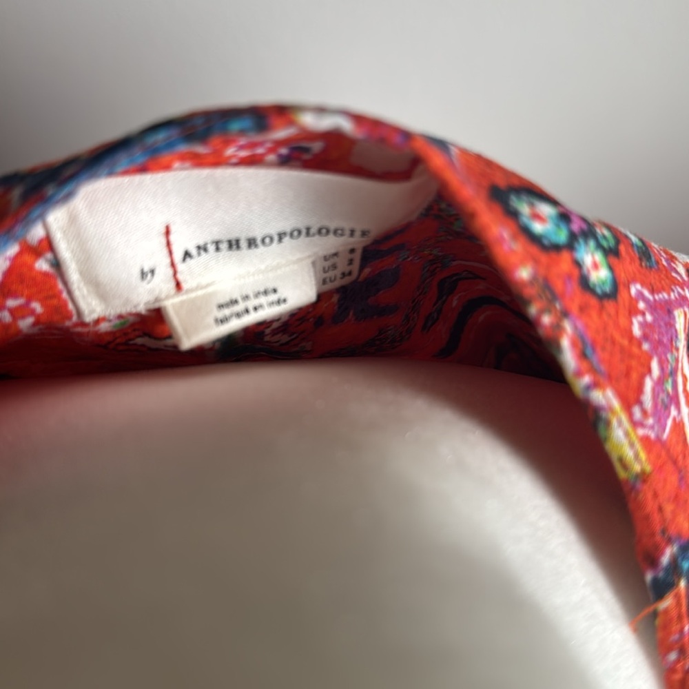 Anthropologie Floral Bohemian Maxi Dress - Multicolor, Pockets, Lined Size 2 - Picture 9 of 9